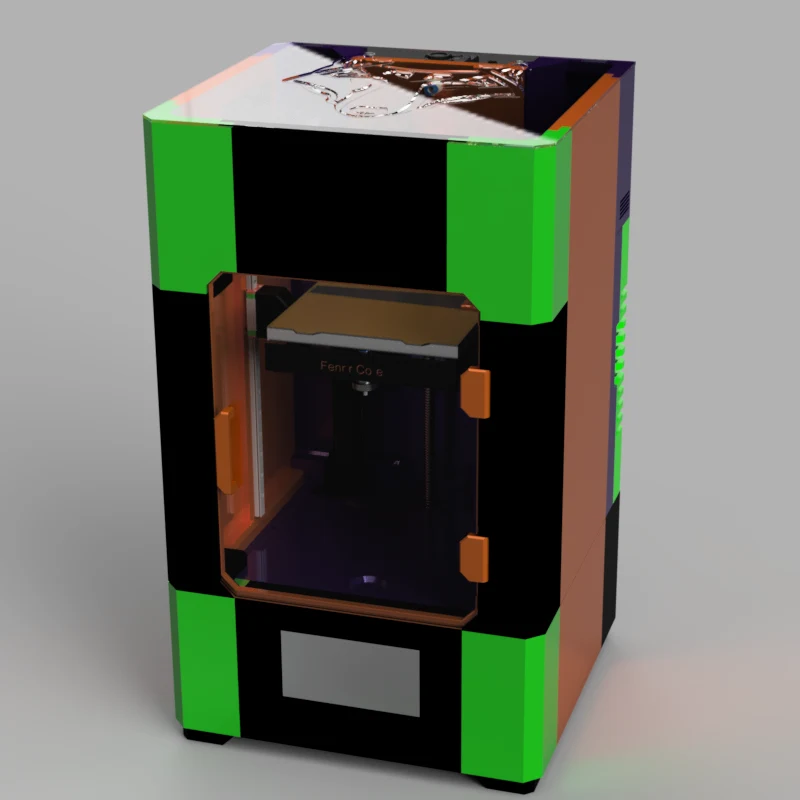 Render of Fenrir with split parts shown in contrasting colours (Apr 2023)