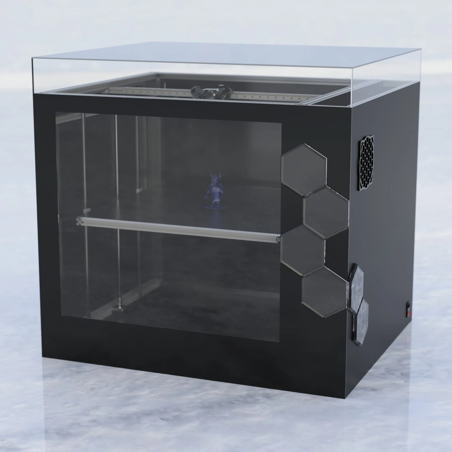 Ymir CoreXY design render (Apr 2021) – original CoreXY design (2020–2021)